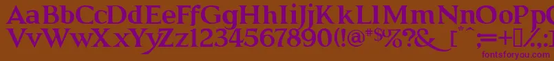 Grendb Font – Purple Fonts on Brown Background