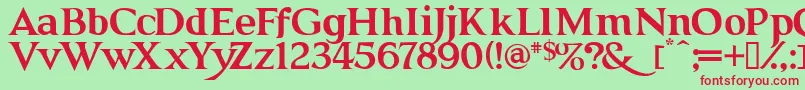 Grendb Font – Red Fonts on Green Background