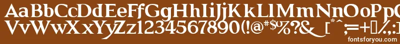 フォントGrendb – 茶色の背景に白い文字