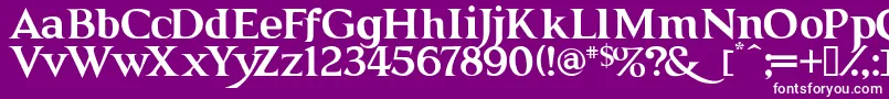 Grendb Font – White Fonts on Purple Background