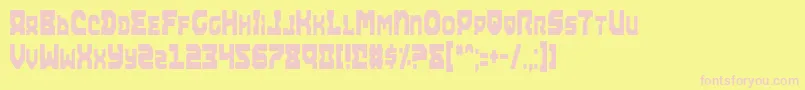 Шрифт Airac – розовые шрифты на жёлтом фоне