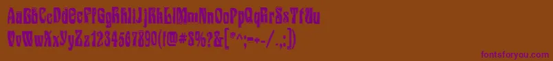 Шрифт EpoqueInline – фиолетовые шрифты на коричневом фоне