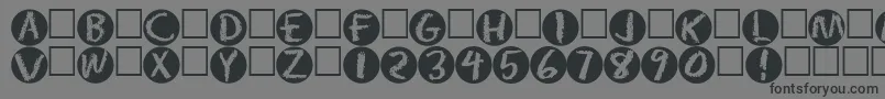 Postit Font – Black Fonts on Gray Background