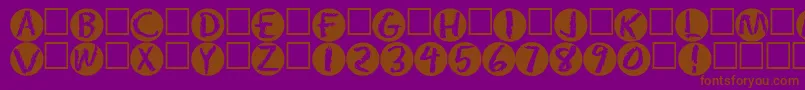 Postit Font – Brown Fonts on Purple Background