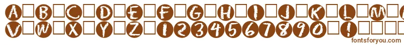 Шрифт Postit – коричневые шрифты на белом фоне