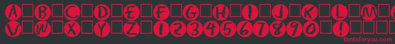 Postit Font – Red Fonts on Black Background