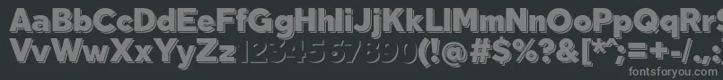 TabarraShadowFfp Font – Gray Fonts on Black Background