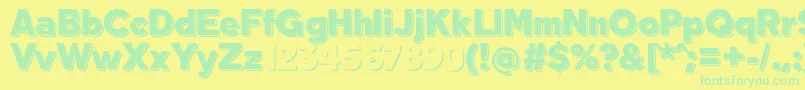Шрифт TabarraShadowFfp – зелёные шрифты на жёлтом фоне