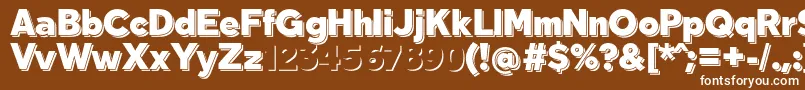 フォントTabarraShadowFfp – 茶色の背景に白い文字