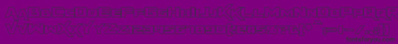 RapierZeroHollow Font – Black Fonts on Purple Background