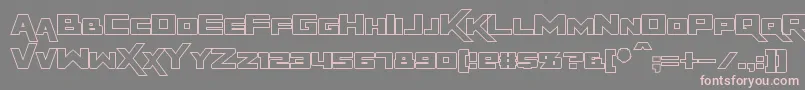 RapierZeroHollow Font – Pink Fonts on Gray Background