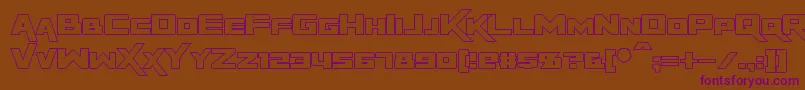 RapierZeroHollow Font – Purple Fonts on Brown Background