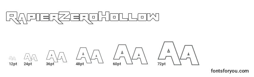 RapierZeroHollow Font Sizes