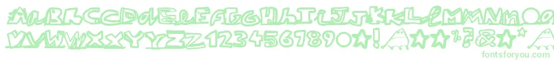 PaintblackWhite Font – Green Fonts on White Background