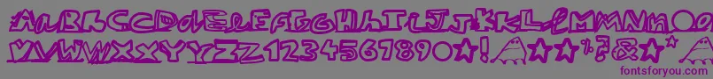 PaintblackWhite Font – Purple Fonts on Gray Background