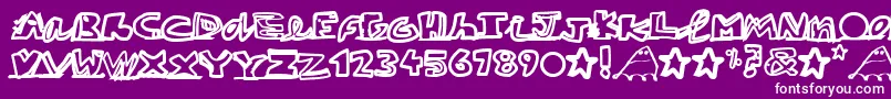 PaintblackWhite Font – White Fonts on Purple Background