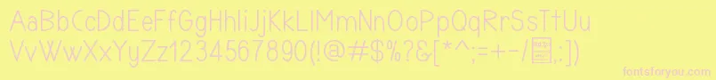 TyponomeDemo Font – Pink Fonts on Yellow Background