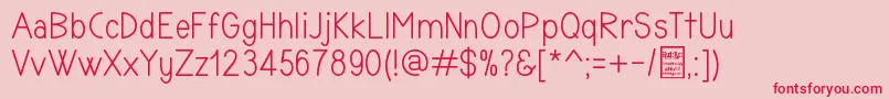 TyponomeDemo Font – Red Fonts on Pink Background