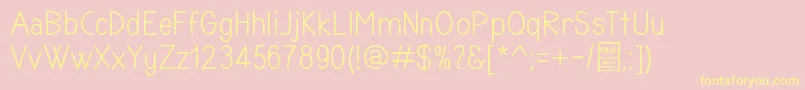 TyponomeDemo Font – Yellow Fonts on Pink Background