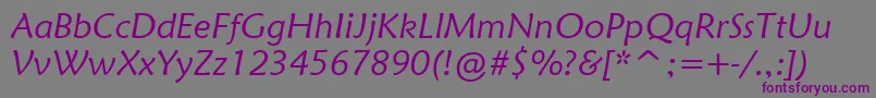 MaiandraGdРљСѓСЂСЃРёРІ Font – Purple Fonts on Gray Background