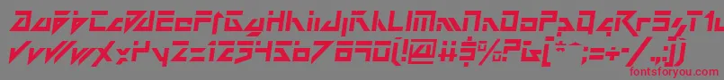 DarkFutureItalic Font – Red Fonts on Gray Background