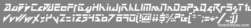 フォントDarkFutureItalic – 灰色の背景に白い文字