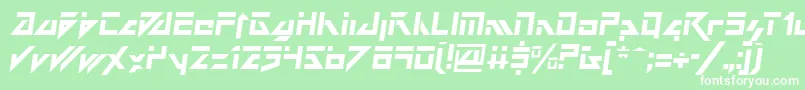 DarkFutureItalic Font – White Fonts on Green Background