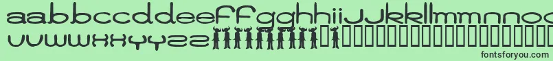 Jamiro Font – Black Fonts on Green Background