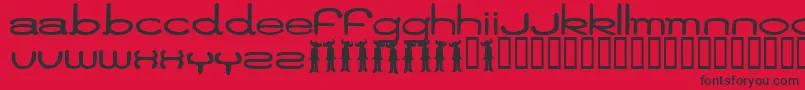 Jamiro Font – Black Fonts on Red Background