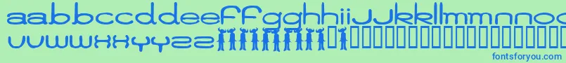 Jamiro Font – Blue Fonts on Green Background