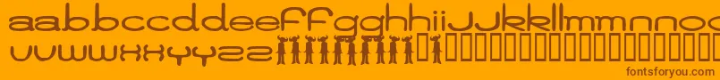 Czcionka Jamiro – brązowe czcionki na pomarańczowym tle