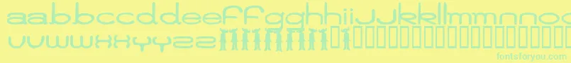 Jamiro-Schriftart – Grüne Schriften auf gelbem Hintergrund