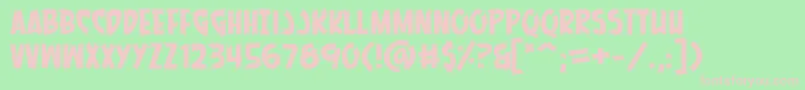 MenOfScience-fontti – vaaleanpunaiset fontit vihreällä taustalla