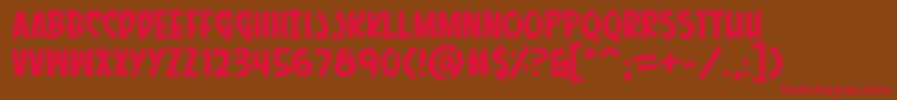 MenOfScience Font – Red Fonts on Brown Background