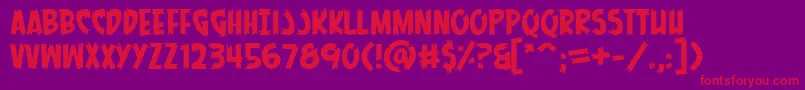 MenOfScience Font – Red Fonts on Purple Background