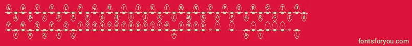 Christmas Lights Indoor Font – Green Fonts on Red Background