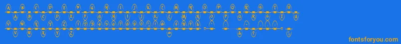 Christmas Lights Indoor Font – Orange Fonts on Blue Background