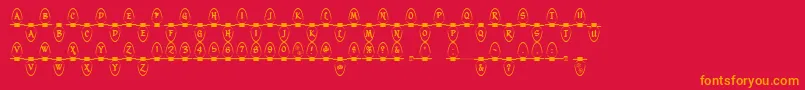 Christmas Lights Indoor Font – Orange Fonts on Red Background