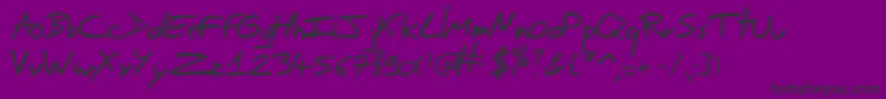 EasySpeechFree-Schriftart – Schwarze Schriften auf violettem Hintergrund