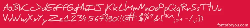 EasySpeechFree Font – Pink Fonts on Red Background