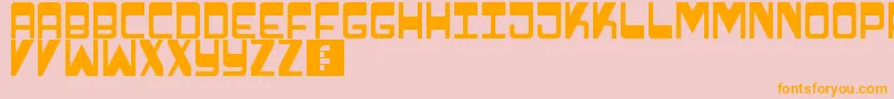 Psychedelic Font – Orange Fonts on Pink Background