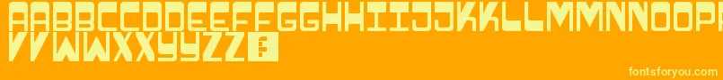 Psychedelic Font – Yellow Fonts on Orange Background