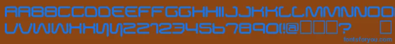 Buster Font – Blue Fonts on Brown Background