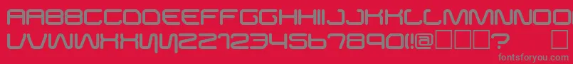 Buster Font – Gray Fonts on Red Background