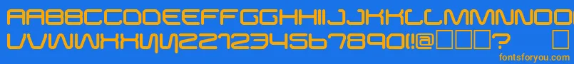 Buster Font – Orange Fonts on Blue Background