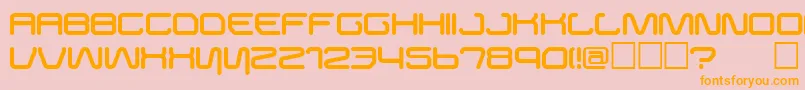Buster Font – Orange Fonts on Pink Background