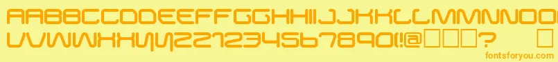 Buster Font – Orange Fonts on Yellow Background