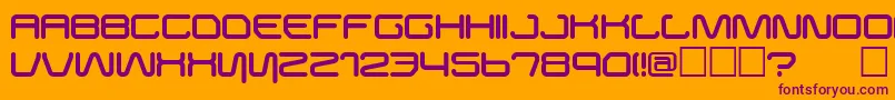 Buster Font – Purple Fonts on Orange Background