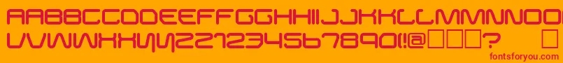 Buster Font – Red Fonts on Orange Background
