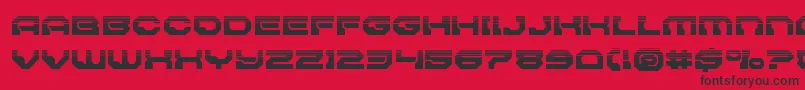 Pulsarclasssolidhalf Font – Black Fonts on Red Background